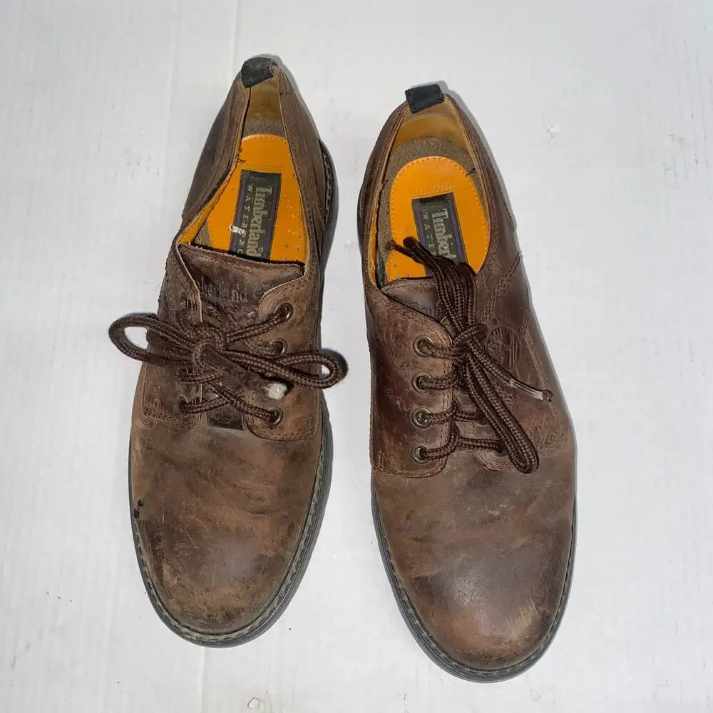 Timberland Vintage 95040 Brown Nubuck Leather Waterproof Oxford Shoes Men's 9